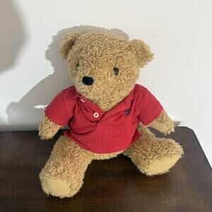 Vintage Polo Ralph Lauren Teddy Bear Plush Jointed Red Polo Preppy Classic 90s